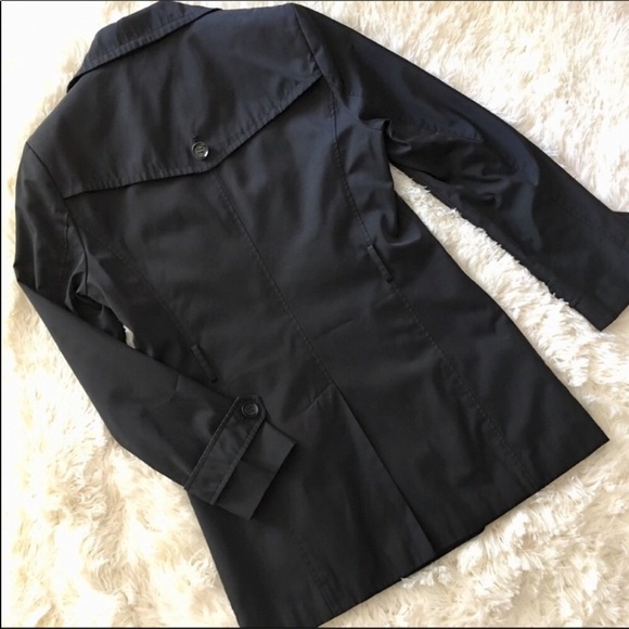 CALVIN KLEIN Classic Trench Coat in Black Small P - Picture 2 of 6
